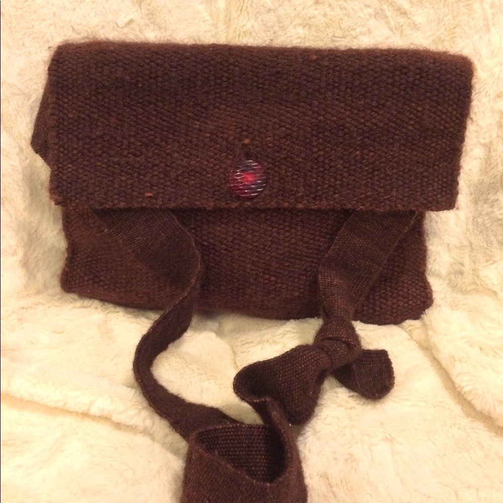 Rich Ruby Red Woven Artisan Messenger Bag